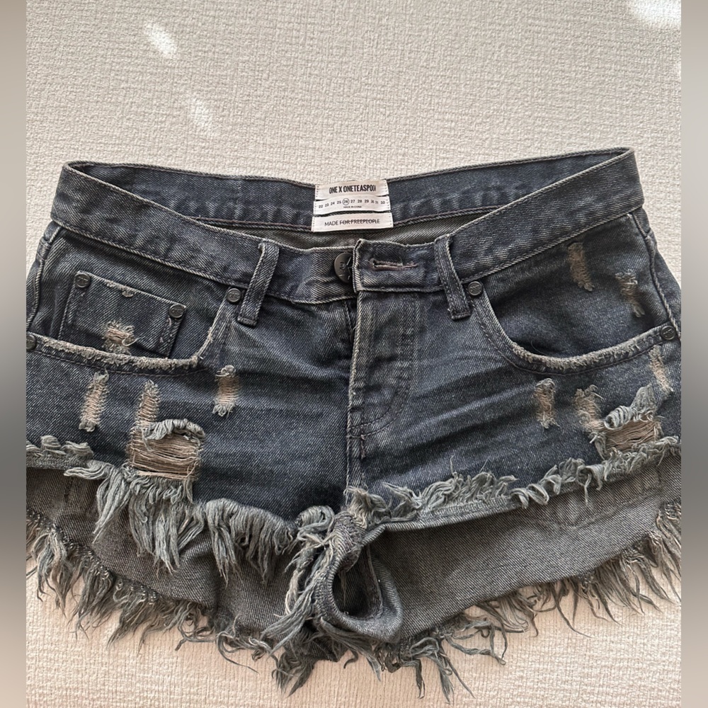One teaspoon black denim shorts